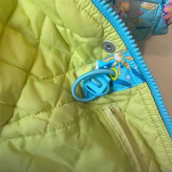 Hanna Andersson Floral Hooded quilted parka 120 - Picture 9 of 11